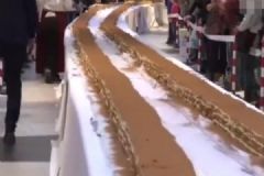 世界上最长的提拉米苏蛋糕：使用4万8千块手指饼[多图]
